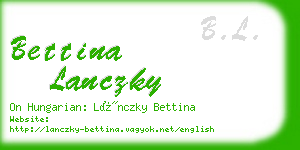 bettina lanczky business card